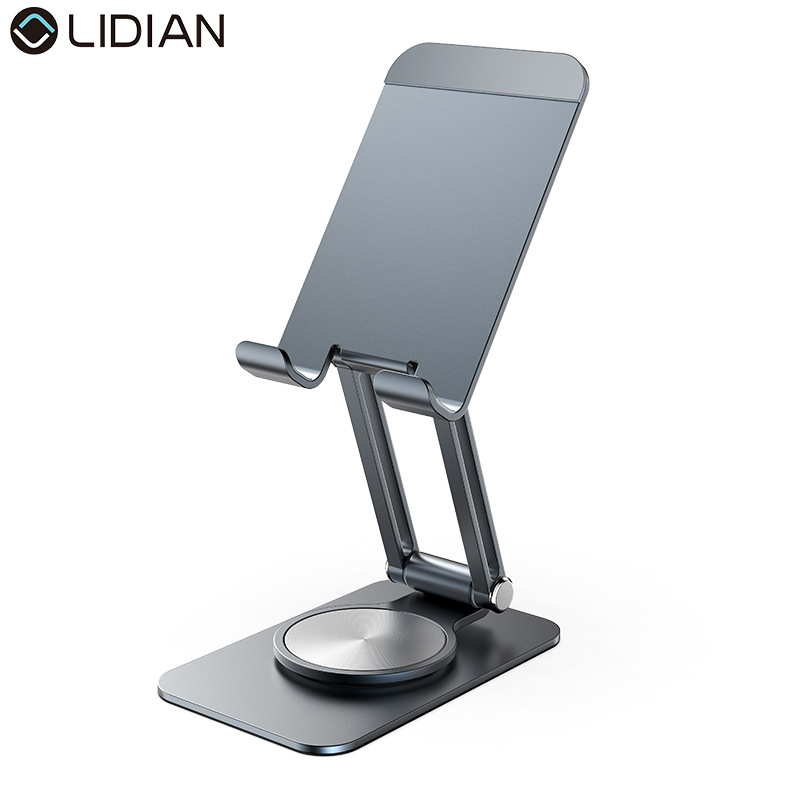 Nuevo soporte de teléfono móvil de aleación de aluminio Escritorio 360 ° giratorio retráctil portátil escritorio perezoso tableta soporte en vivo