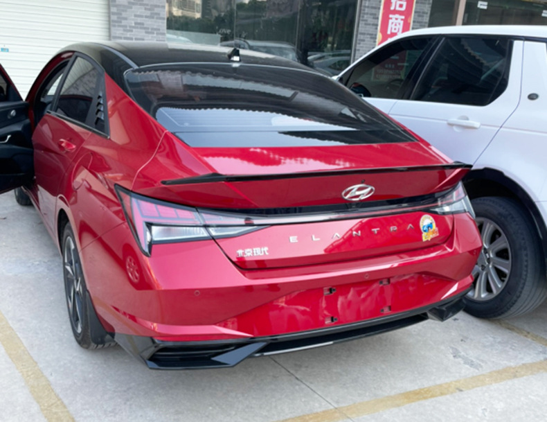 Specially Used for Hyundai Elantra Rear Wing 21-24 Seventh Generation New Elantra Modified Pressure Tail Fixed Wind Wing Without Punching