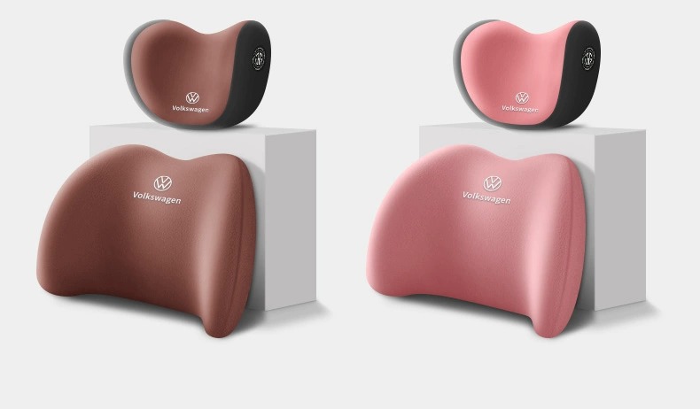 [Support Printing Car logo] Headrest Neck Pillow Waist Support Waist Support Magotan Sagitar Passat Pillow Memory Cotton