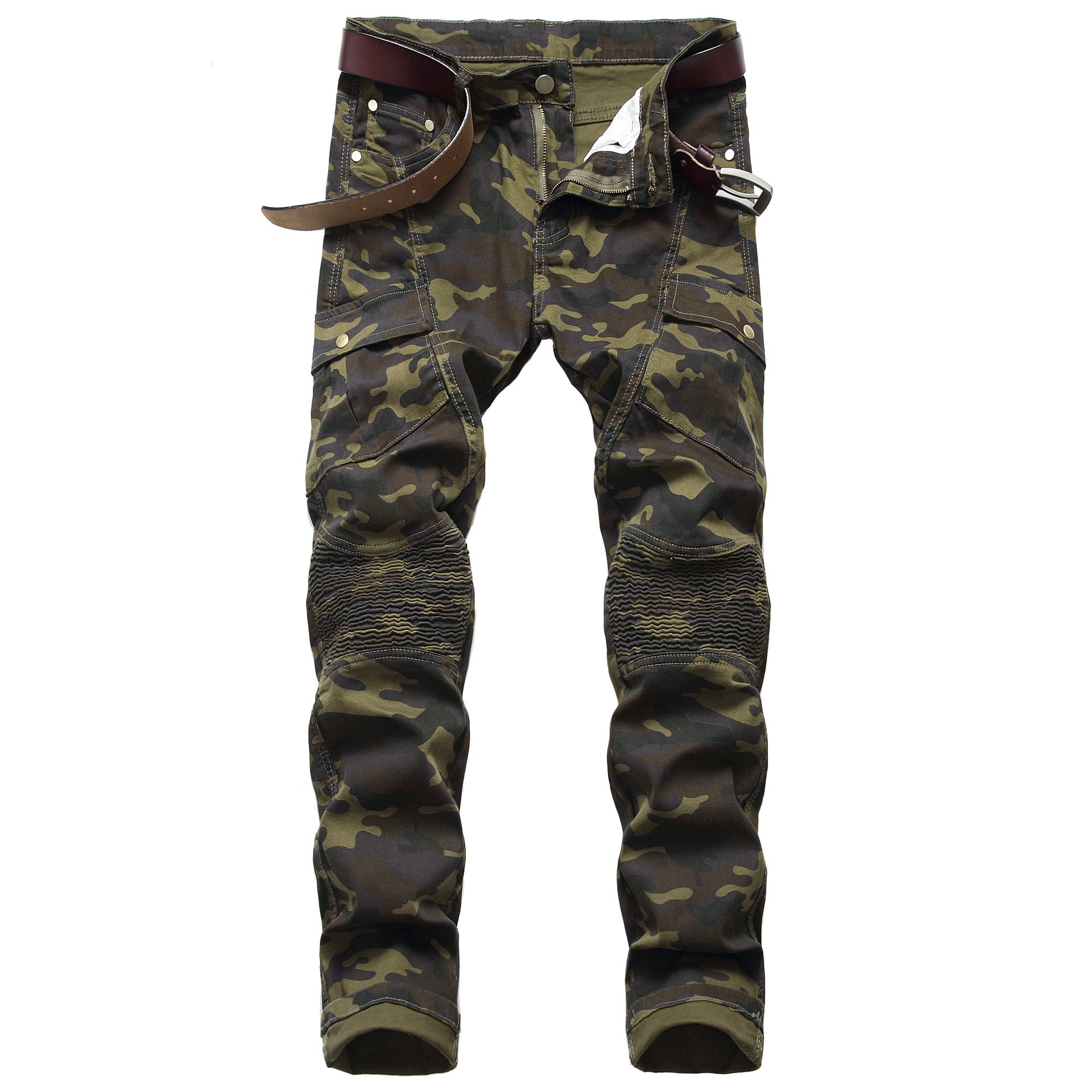 Men's Camouflage Slim Fit Stretch Cargo Pants For Casual Style_voghion.com