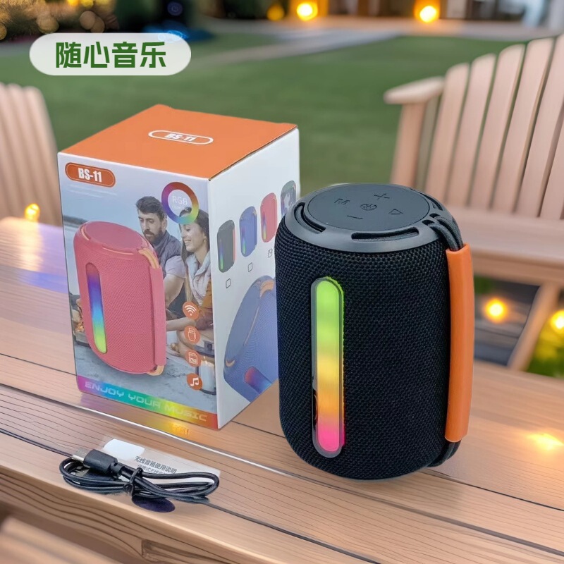 跨境爆款BS11蓝牙音箱户外手提低音炮便携式迷你插卡布艺小音响|undefined