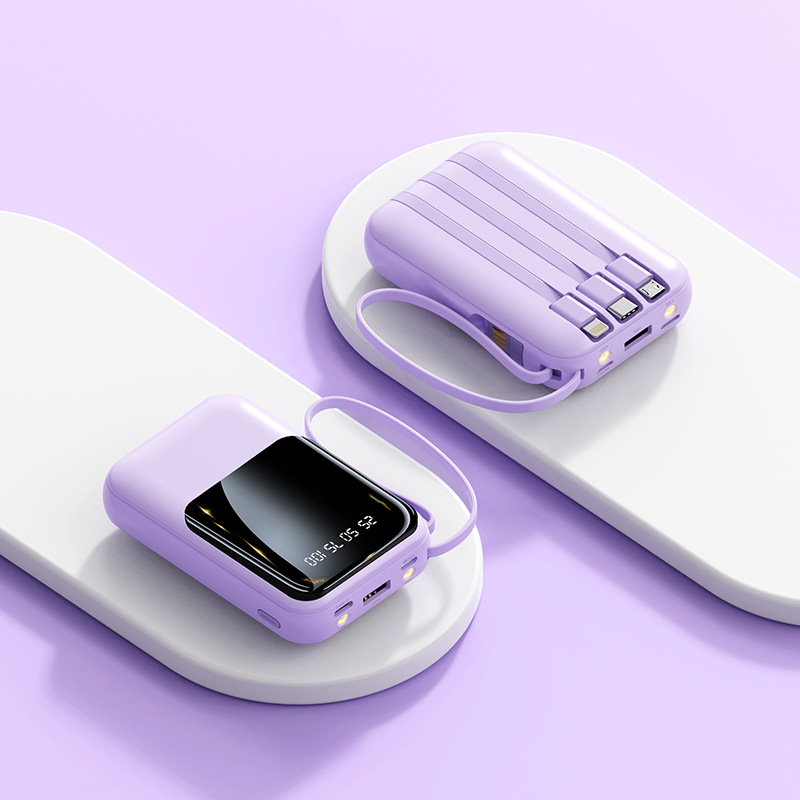 Venta al por mayor Mini auto-cableado 20000 mA gran capacidad banco de energía portátil regalo universal teléfono móvil banco de energía
