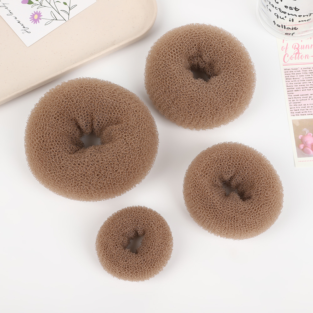 Ball-head doughnut cone para el cabello de chicas coreanas lindas Ball-head cone para el cabello flojo no daña toque de cabello
