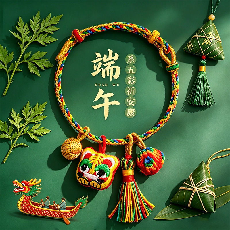 Dragon Boat Festival Colorful String Bracelets for Children and Babies, Zongzi Embroidered Balls, Tiger Sachets, Hand Ropes, Adult Hand Ornaments, Gift Wholesale Dragon Boat Festival Colorful String Bracelets for Children and Babies, Zongzi Embroidered Balls, Tiger Sachets, Hand Ropes, Adult Hand Ornaments, Gift Wholesale