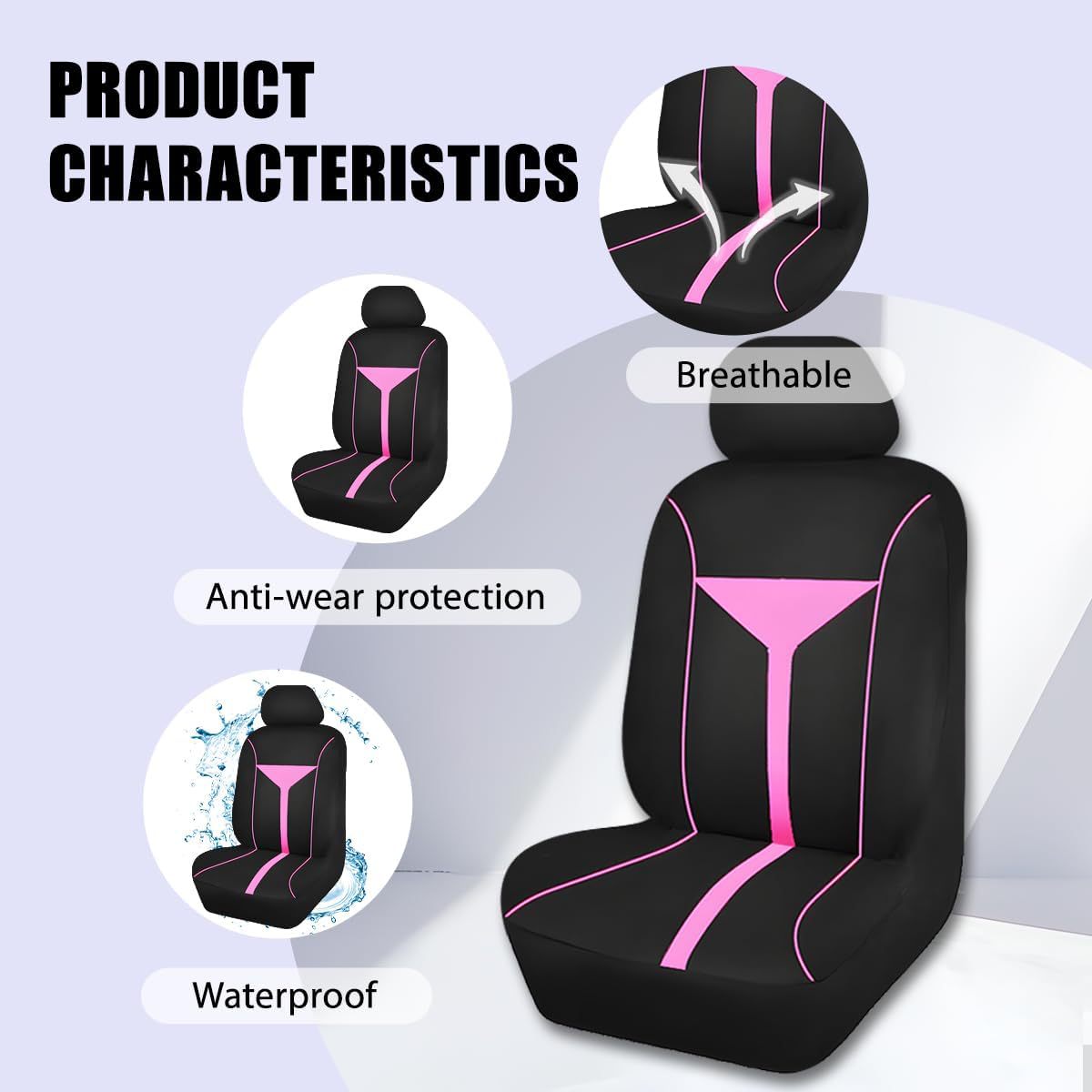 Cross-Border New Elastic Fabric Wine Glass Style Car Seat Cover for All Seasons Amazon Temu Meike Duo