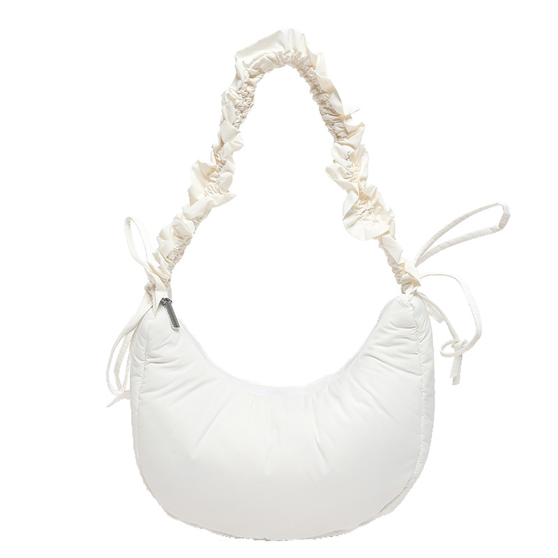 Bagāža un somas 2024. gada jaunā stila versija ikdienas daudzpusīga ins personības vienkārša modes krokota plecu kurjera sieviešu soma_voghion.com