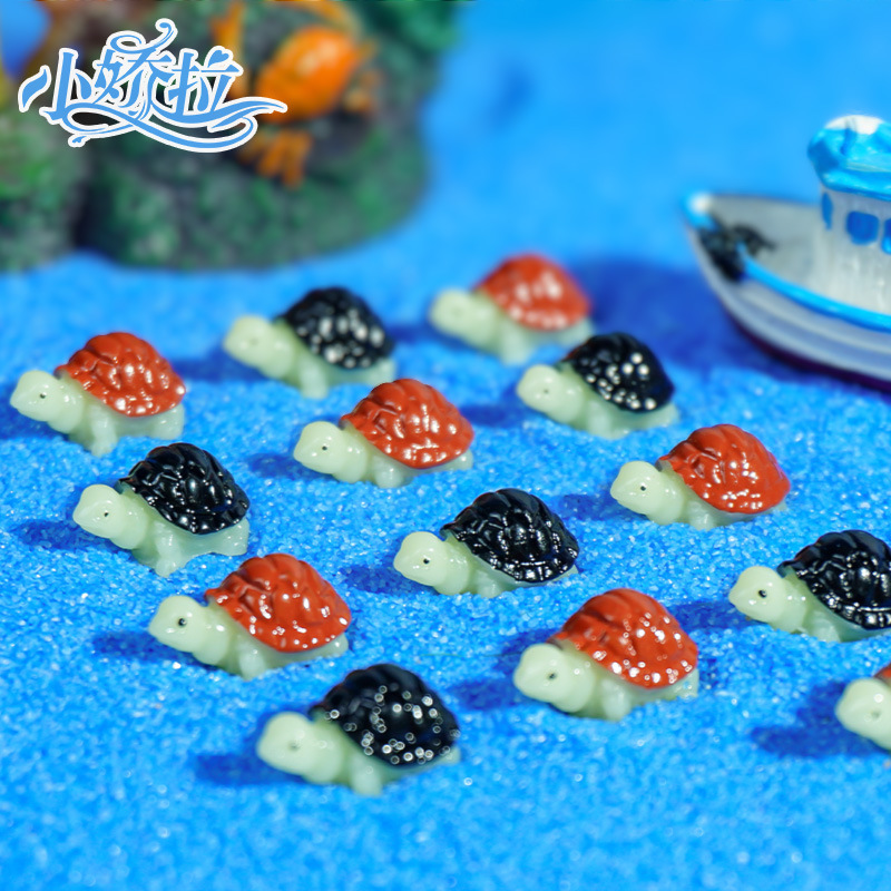 Moss Micro Paisajismo Resina Adornos pequeños Adornos de tortuga pequeña de tres colores Materiales de artesanía de bricolaje Accesorios al por mayor