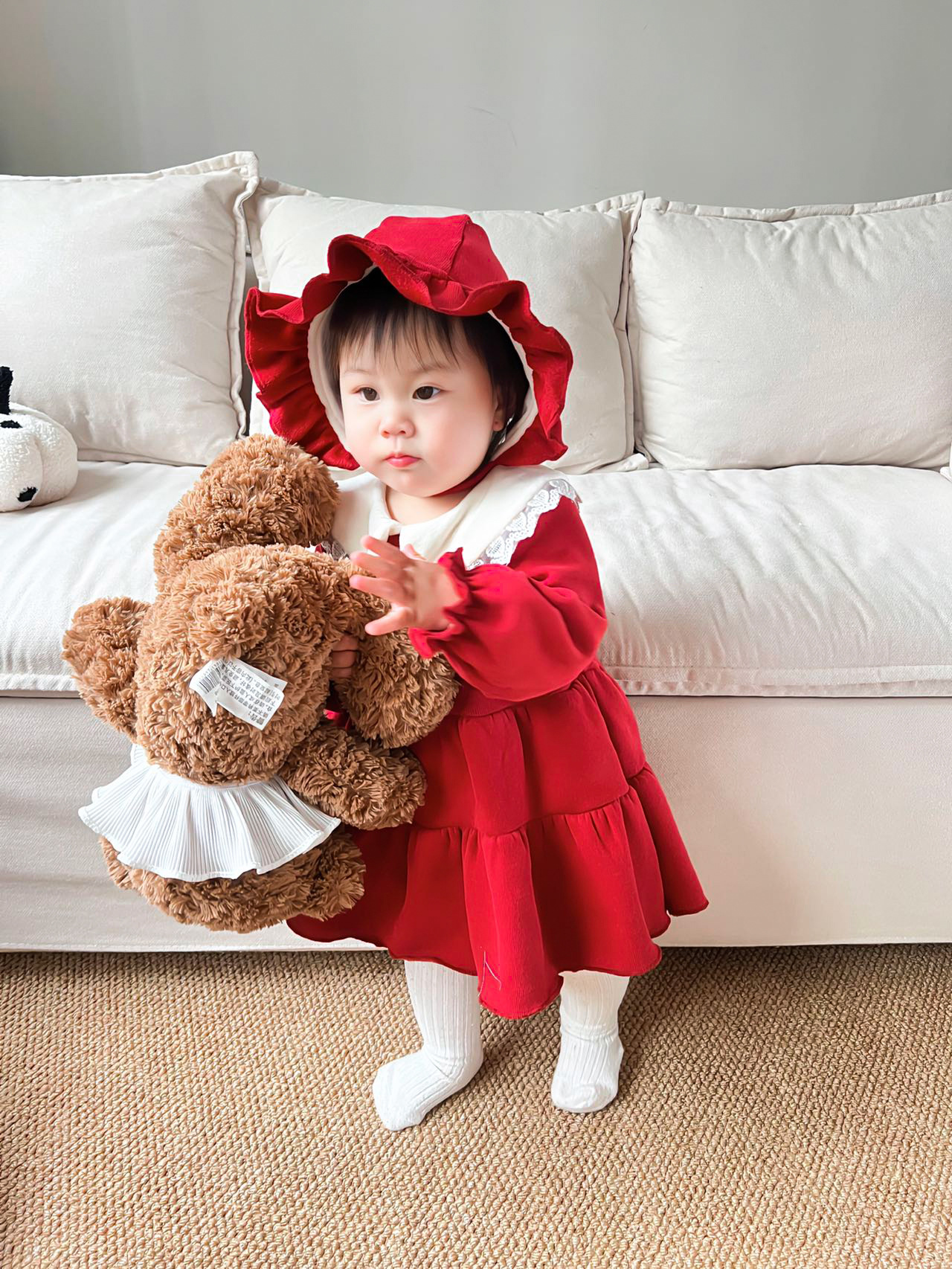 Ropa versátil para bebés para el Año Nuevo, Clase A, otoño e invierno 2025, pelele retro para bebés recién nacidos de otoño