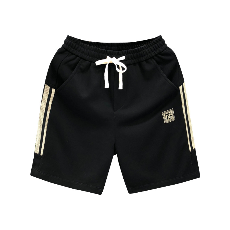 Men's Clothing Men's Black Casual Shorts Trendy Summer Five Point Pants Fashionable Outerwear Sports Style Casual Beach Sports Shorts_viptrois.com