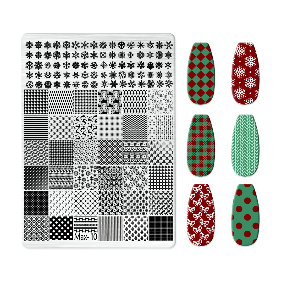 Explosions Super Large Nail Art Egg Plate Nail Art Steel Plate New Technology Cute Nail Art Bow Frosted with Back Plate