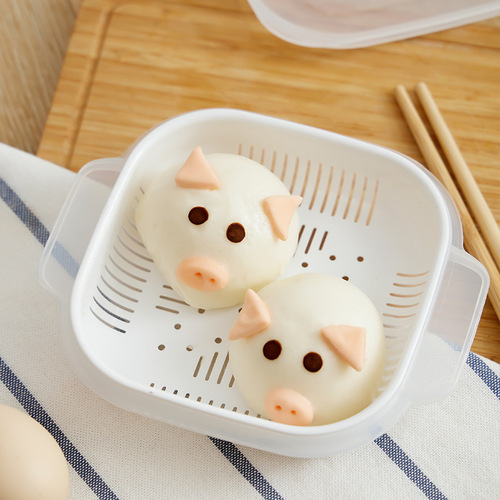 Japanese rice box microwave heating office worker lunch box refrigerator storage box frozen fresh-keeping cereal distribution box