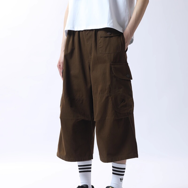 Summer Cotton Japanese-Style Loose Pocketed Cropped Casual Pants for Women, Workwear Street Style Versatile Slimming Loose Pants Summer Cotton Japanese-Style Loose Pocketed Cropped Casual Pants for Women, Workwear Street Style Versatile Slimming Loose Pants