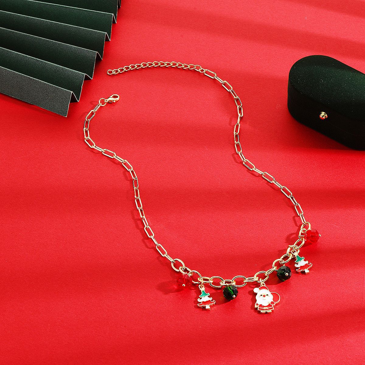 bijoux exclusifs nouveau produit collier de Noël collier de Noël multicouche collier de Noël_voghion.com