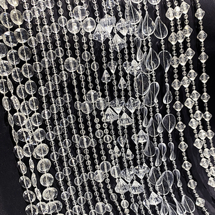 ✅ Acrylic Bead Curtain Thread Curtain Wedding Road Guide Crystal Bead String Wedding Scene Ceiling Decoration Door Curtain Partition