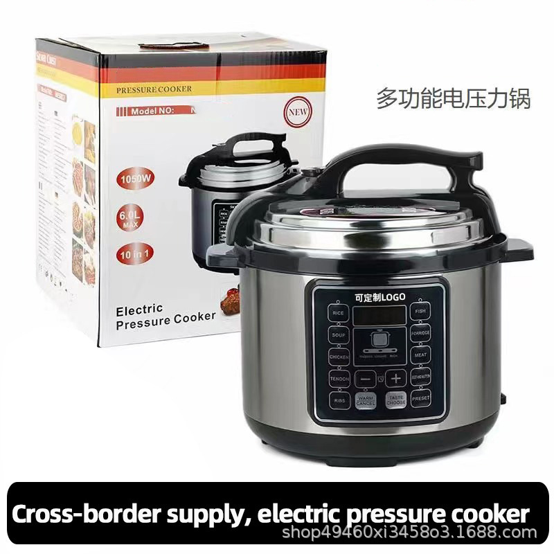 110V Cross-Border 5L Electric Pressure Cooker 5L Super Large Capacity Pressure Cooker Automatic Household Multi-Function Smart Pressure Cooker