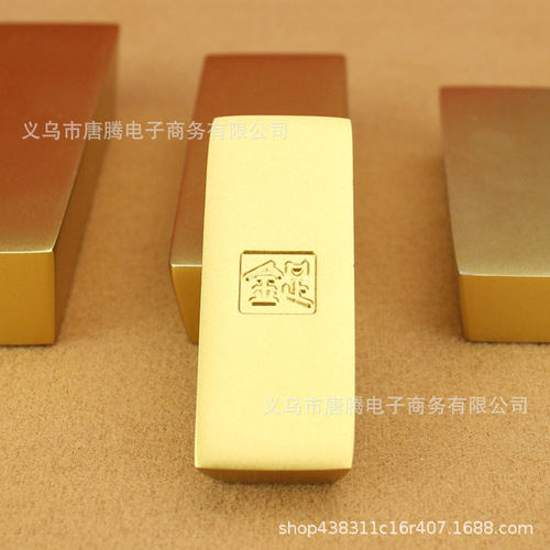 Pure brass simulated gold bars fake gold bricks window props Chinese solid paperweight decorations gifts crafts gifts