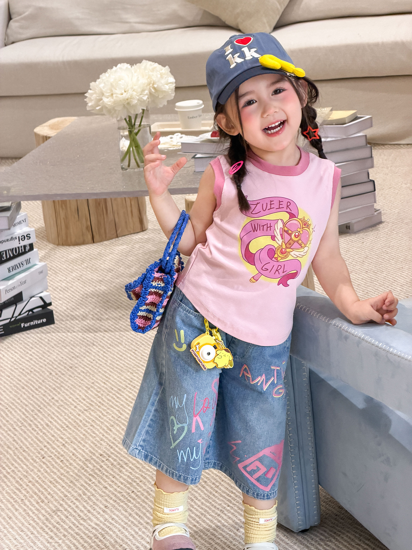 Sugar Pear ropa infantil chaleco de verano delgado 2026 ropa de niña casual para niños A clase de bebé sin mangas