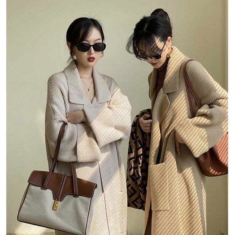 Sweater Coat Lazy Fashion Knitted Cardigan 2022 Autumn and Winter New Women's Extra Long Loose Wool Coat Women's Thickened Sweater Coat Lazy Fashion Knitted Cardigan 2022 Autumn and Winter New Women's Extra Long Loose Wool Coat Women's Thickened