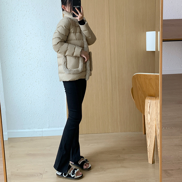 Women's Clothing Seto fur splicing short high end down jacket for women light and thin style atmospheric and elegant new Chinese style new winter_ipsvogv.com