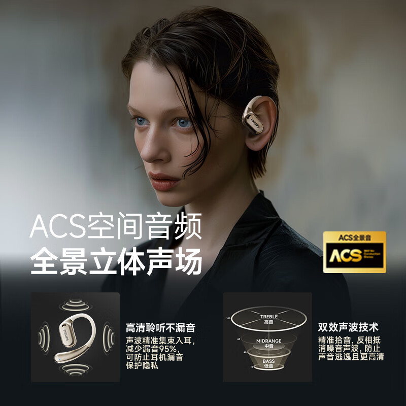 フィリップス骨伝導概念真無線耳式bluetoothイヤホンTAT3739長航続騒音低減イヤホン|undefined