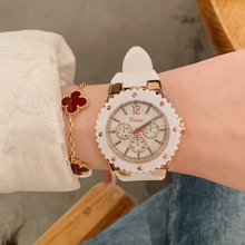时尚轻奢气质硅胶女表小众糖果色女款学生石英手表