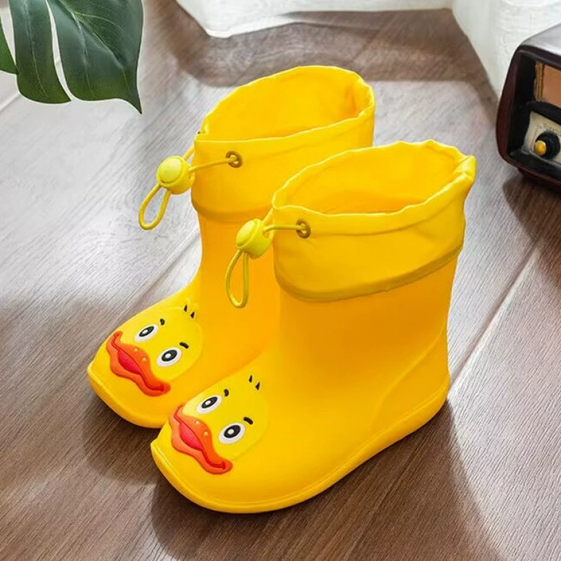 B.Duck, детский плащ на все сезоны, обувь, нескользящие водонепроницаемые мультяшные ботинки для мальчиков, 2–7 лет