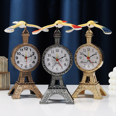 跳秒鬧鐘學生孩子起床兒童男女孩床頭擺件臥室新款創意鐵塔鷹鬧鈴