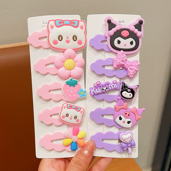 Cute pink cat + black cool rice [10-piece set]