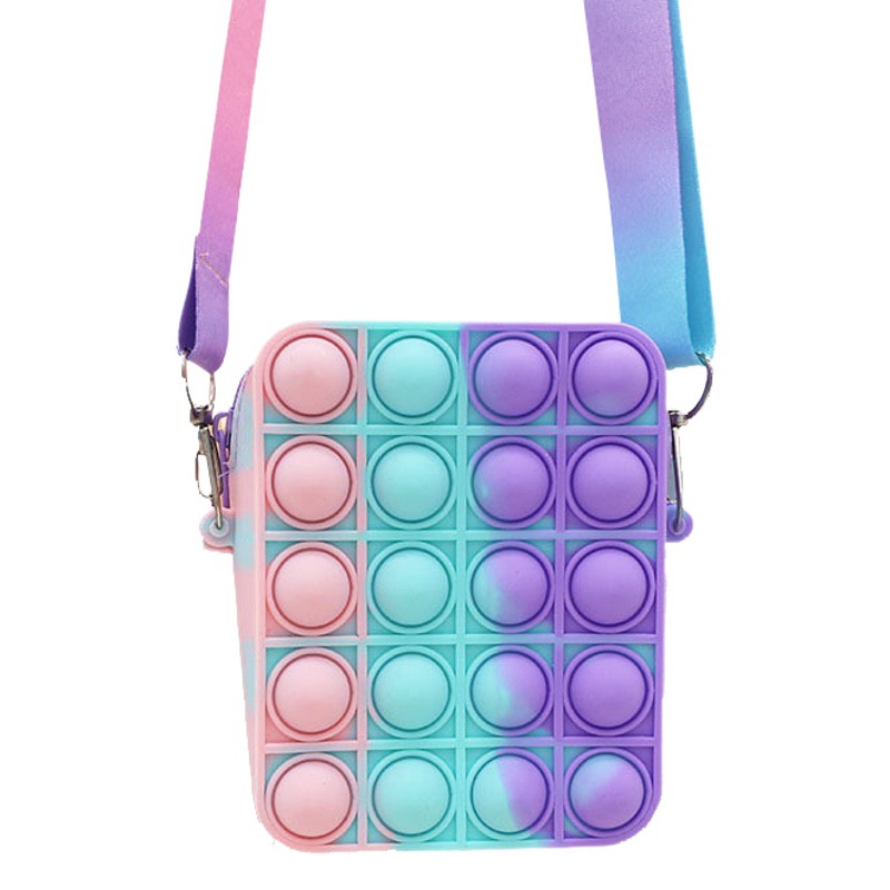 Ratón asesino Pioneer prensa bolsa de hombro de color unicornio bolsa de los niños bolsa de mensajero cuadrado fresa monedero