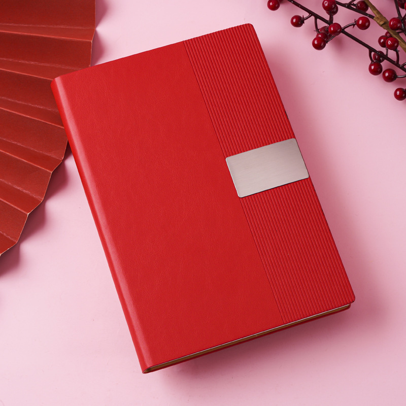 Cuerpo de cuero grueso cuaderno de negocios personalizado de alto valor de diseño de hoja de hierro grabado con láser a5 cuaderno al por mayor