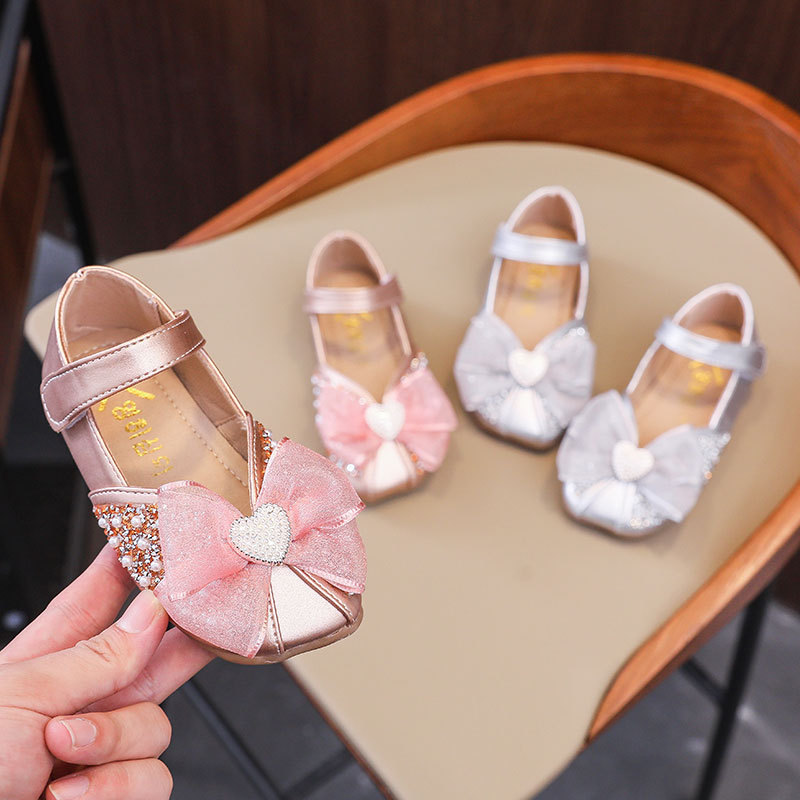 Girls' Elsa Crystal Princess Shoes 2025 Spring and Autumn New Children's Shoes Little Girls' Single Shoes Internet Celebrity Performance Leather Shoes