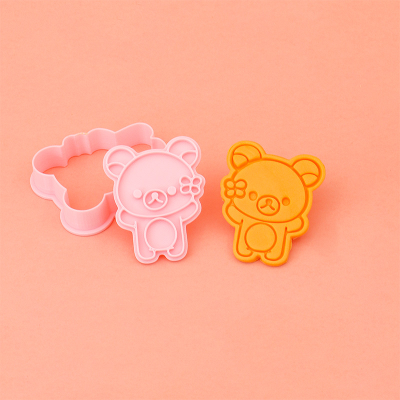 Molde para galletas de Rilakkuma simulado, herramienta creativa para hornear fondant, molde para galletas de animales con impresión de fondant para bollos al vapor image 6