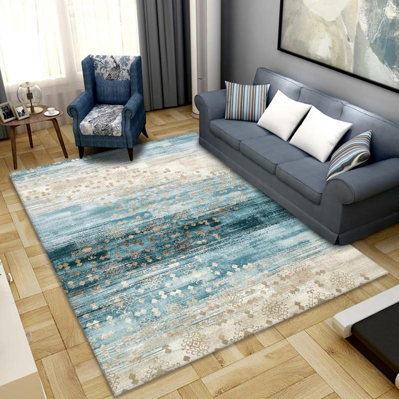 Alfombra de estilo europeo sala de estar simple moderna mesa de café americana dormitorio manta de cama completa manta de noche de estilo nórdico