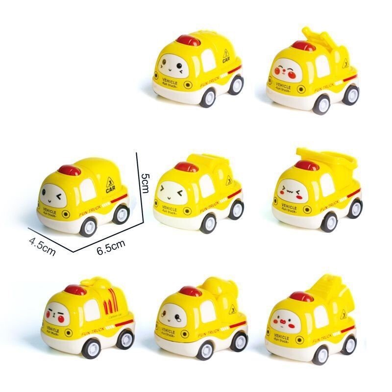Q Meng Mini Alloy Car 1:64 Huili Cartoon Car Engineering Car Model Pack PVC Box Grab Baby Machine Gift