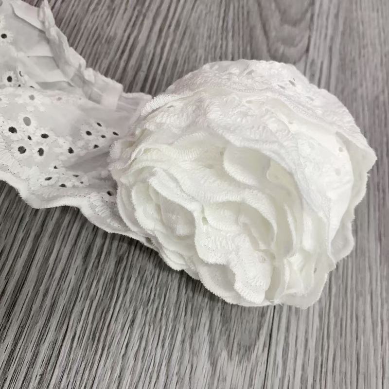 9 センチメートル白綿刺繍レース diy 手作り衣類アクセサリースカートカーテン寝具純綿刺繍生地ワイド|undefined