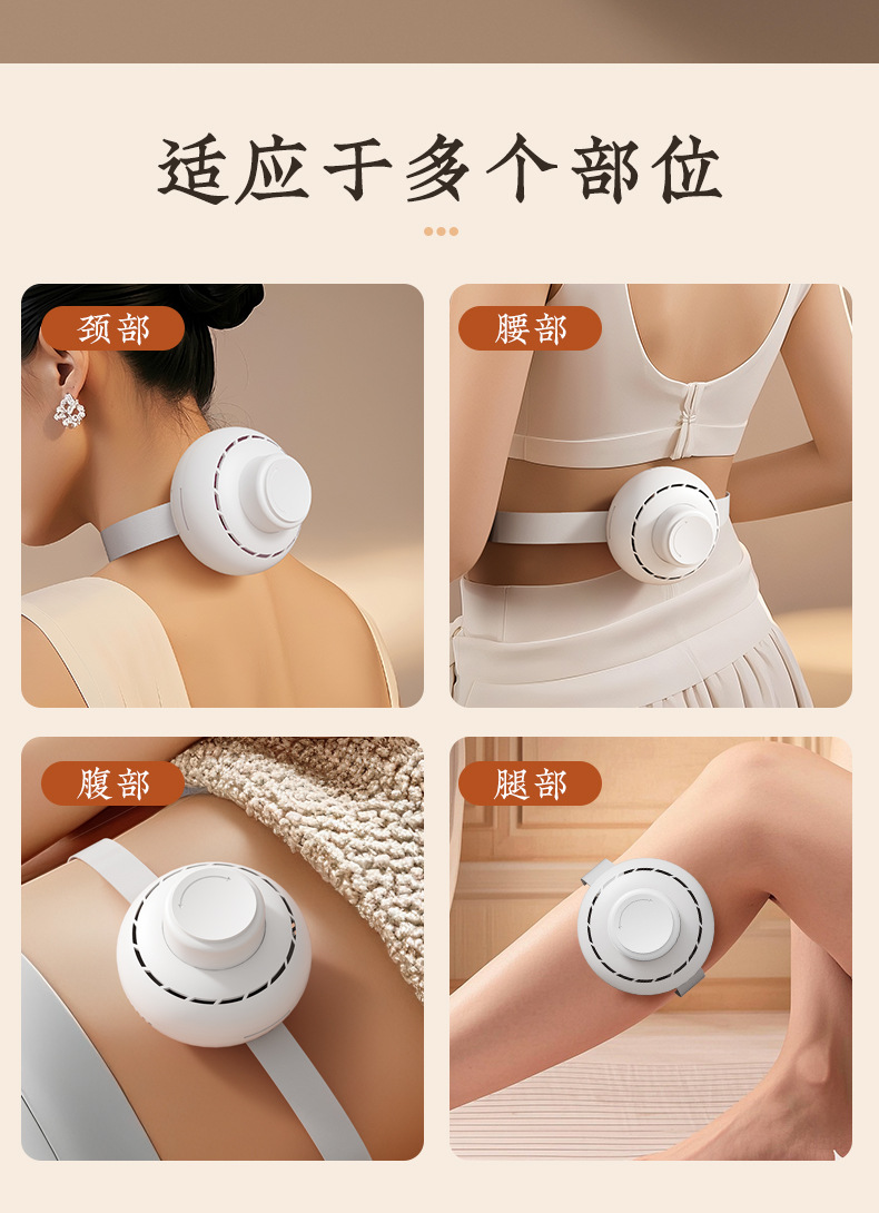 Portable Moxa Burner Box Ai Jiu Guan Low Smoke Adjustable Temperature Home Moxibustion Tool 230g in use
