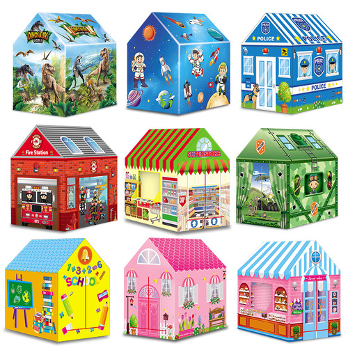 Wholesale cross-border children's tent candy fire police game house house baby crawling play house indoor toys