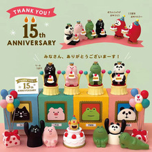 日式猫周年庆食玩ZAKKA杂货情人节礼物品INS草莓蛋糕装饰树脂摆件