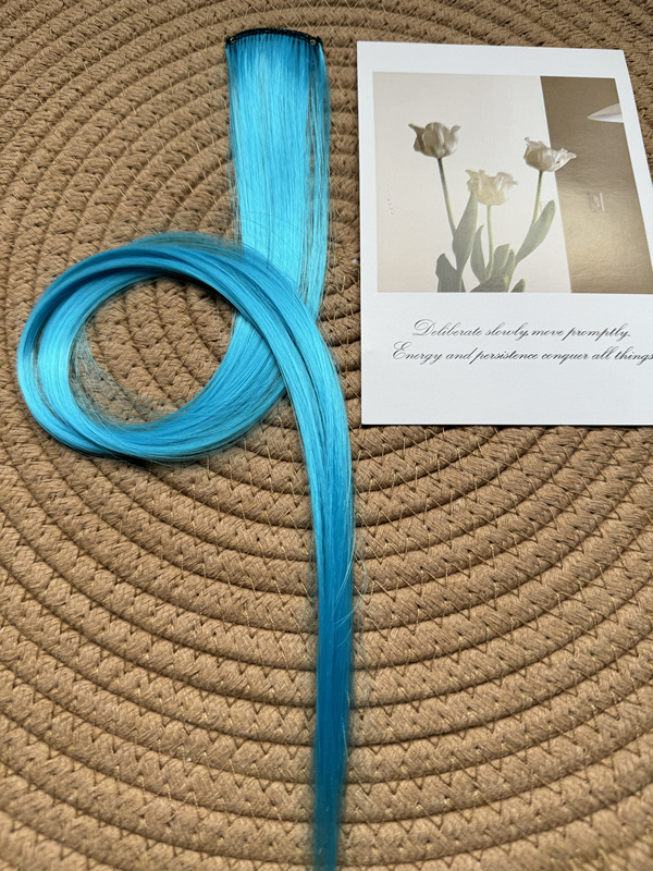 Peruca de color extensión de cabello pieza colgante oreja pieza de teñido de cabello simulado cabello de alta temperatura cabello rizado cabello recto adornamiento de cabello de color