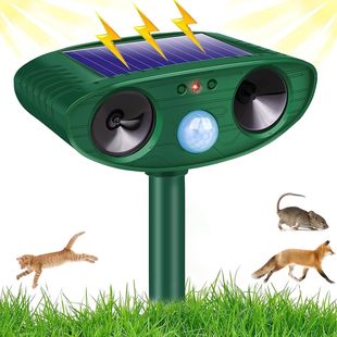 Cross-Border Hot Selling Solar Ultrasonic Animal Repeller Led Flash Infrared Induction Rat Repeller Dog Repeller Cat Repeller