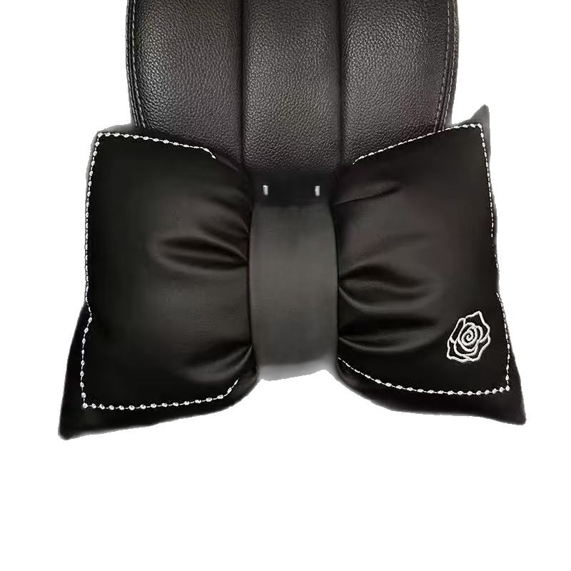 Car Seat Cushion, All-Season Use, Chanel-Style Goddess Design, Popular Camellia Flower Breathable Car Lumbar Support Cushion