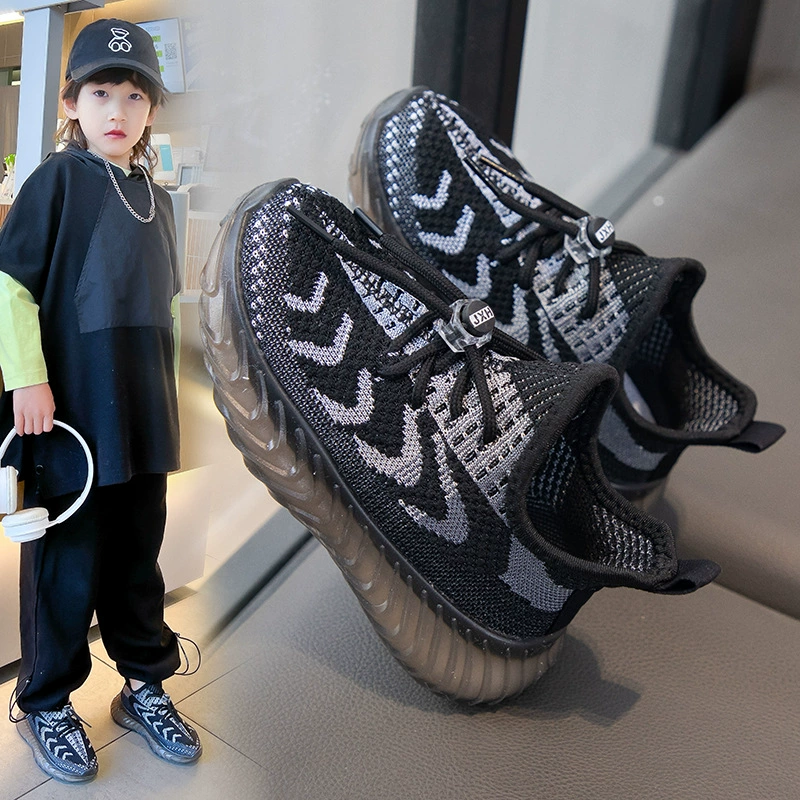 Детские кроссовки весенне-осенние кроссовки для мальчиков из дышащей сетки с кокосом, новинка 2024 года, повседневные кроссовки для девочек, летние