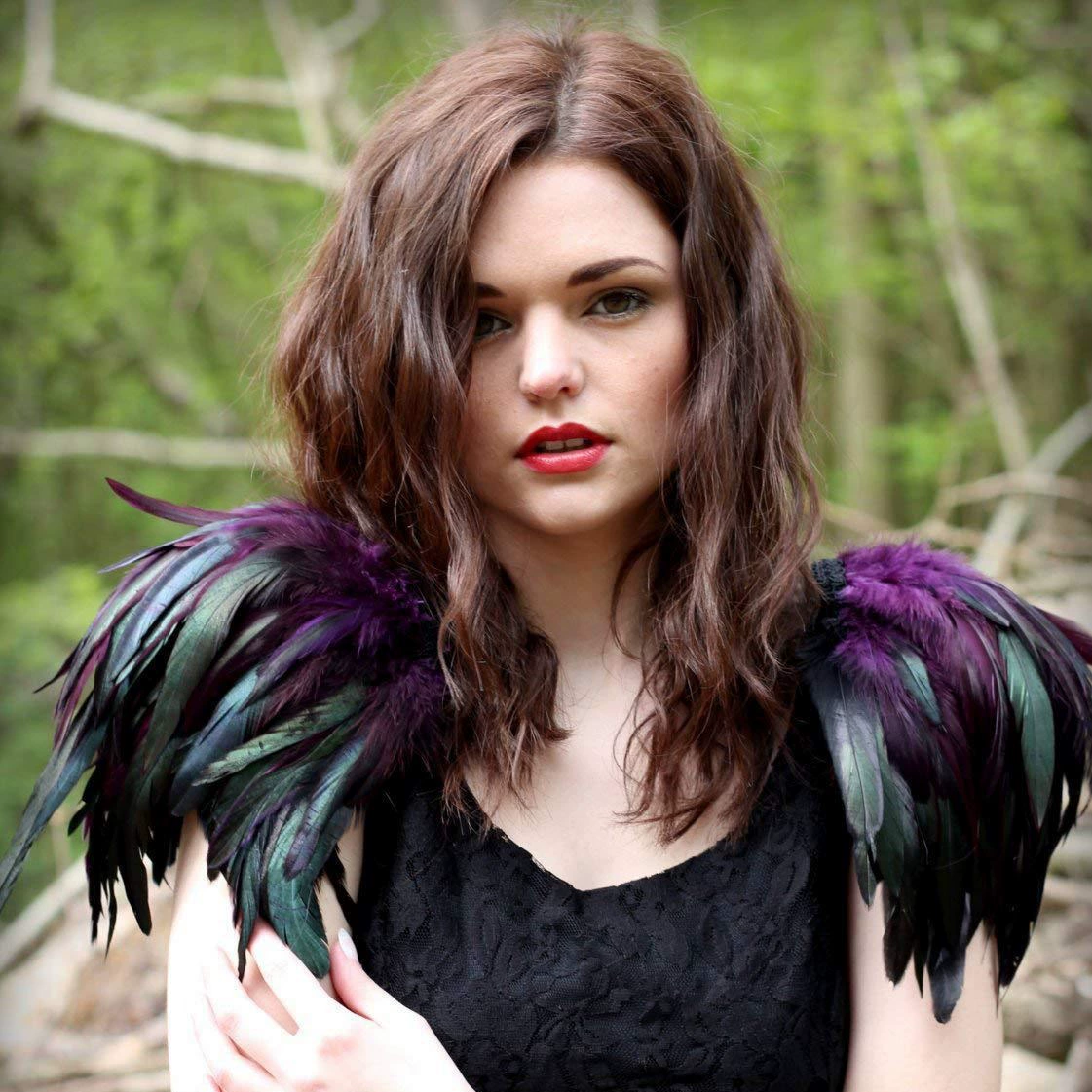 Производители спот амазонские перья эполеты фестивали шоу выпускной шаль готический стиль ролевые аксессуары