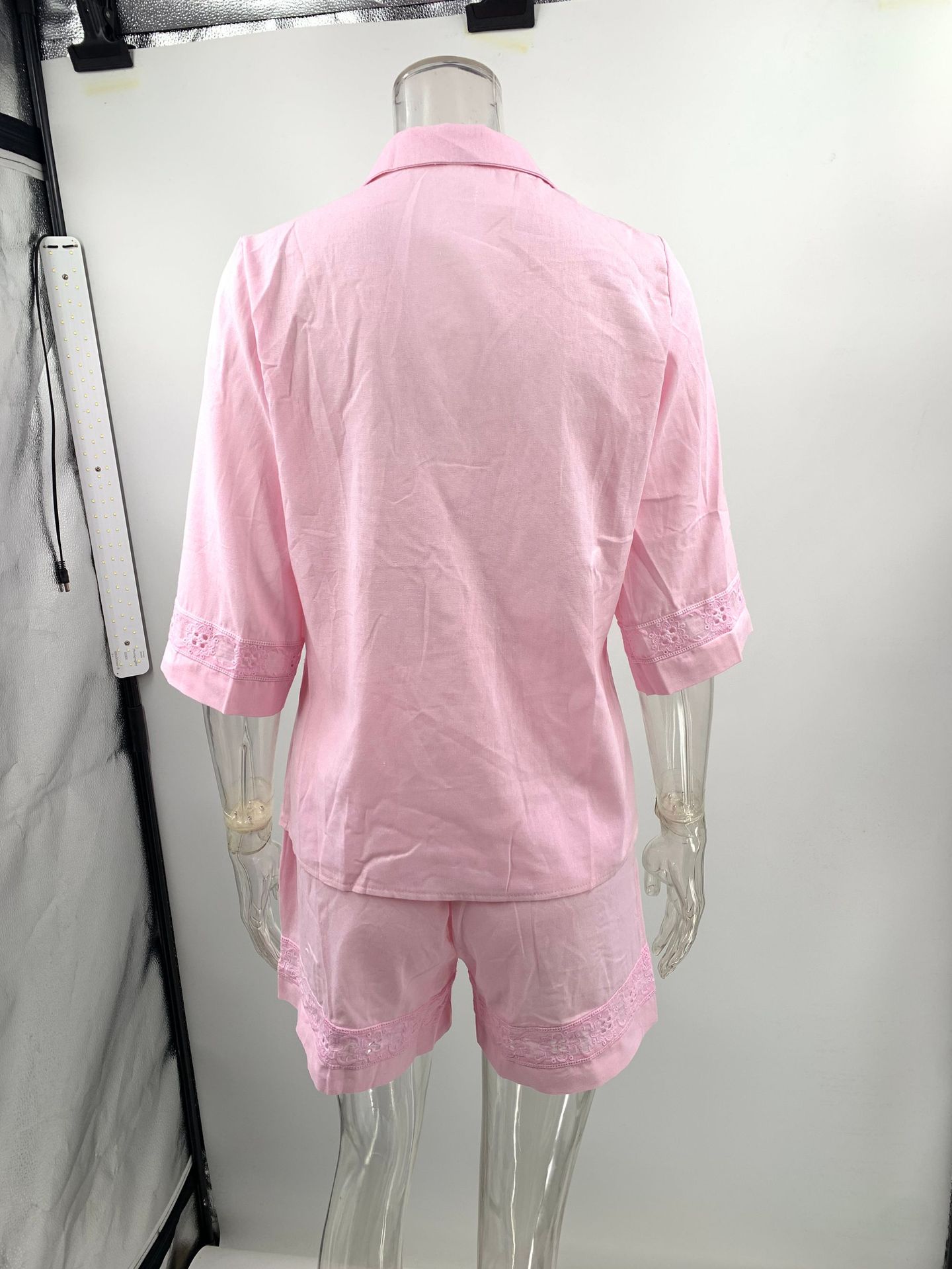 393g Weight Half Sleeve Sleeve Length Polyester Fabric Type Pant Co-ord Set Sets Type 2 Pieces Set Quantity Holiday, Daily Occasion V Neck Neckline Regular Fit Fit Type Solid Color Pattern Summer Season Women's Gender Simple Style Style Holiday Daily Women's Simple Style Solid Color Polyester Pant Co-ord Set Shorts Sets 16