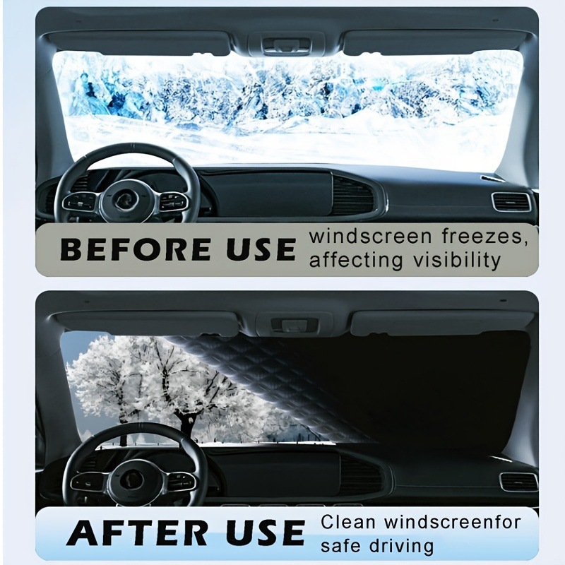 Cross-border best-selling car snow cover, winter anti-snow and anti-freeze half-cover car cover, front windshield sun protection magnetic snow cover