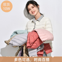 轻薄羽绒服女短款2025年秋冬季轻便内胆内穿内搭圆领保暖大码外套