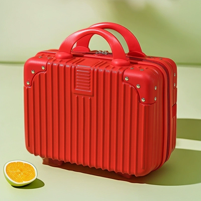Mini Handheld Suitcase Makeup Box, 14″ & 16″, Lightweight Password Lock, Multi-Color