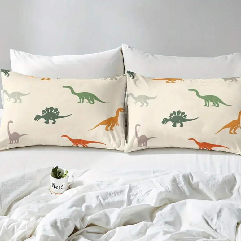 TEMU / JIT transfronterizo nuevo dinosaurio de la selva impresión digital 180gms fuente de fabricantes de quiltos