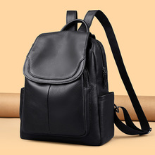 头层牛皮双肩包女真皮女包2025新款多功能书包大容量休闲旅行背包