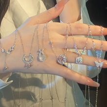 S925纯银莫比乌斯环心动项链女小众设计轻奢灵动锁骨链高级感项饰